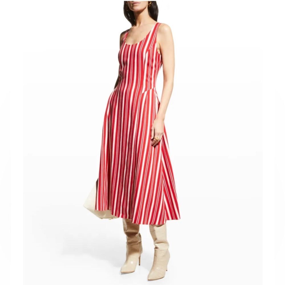 Jason Wu Striped Scoop-Neck Sleeveless Dress, NWT, Size 0 - Picture 8 of 8
